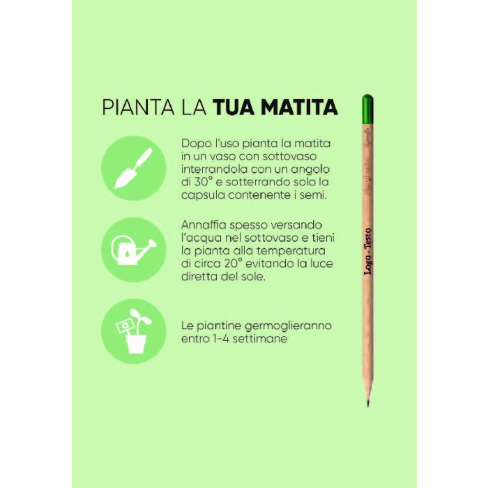 Matita piantabile in legno Margherita Personalizzata