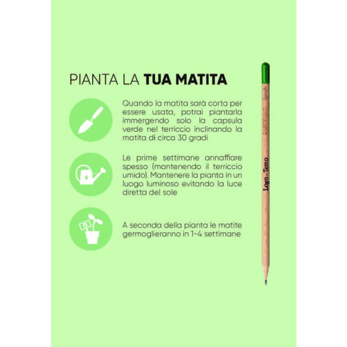 Matita piantabile in legno Garofano Personalizzata