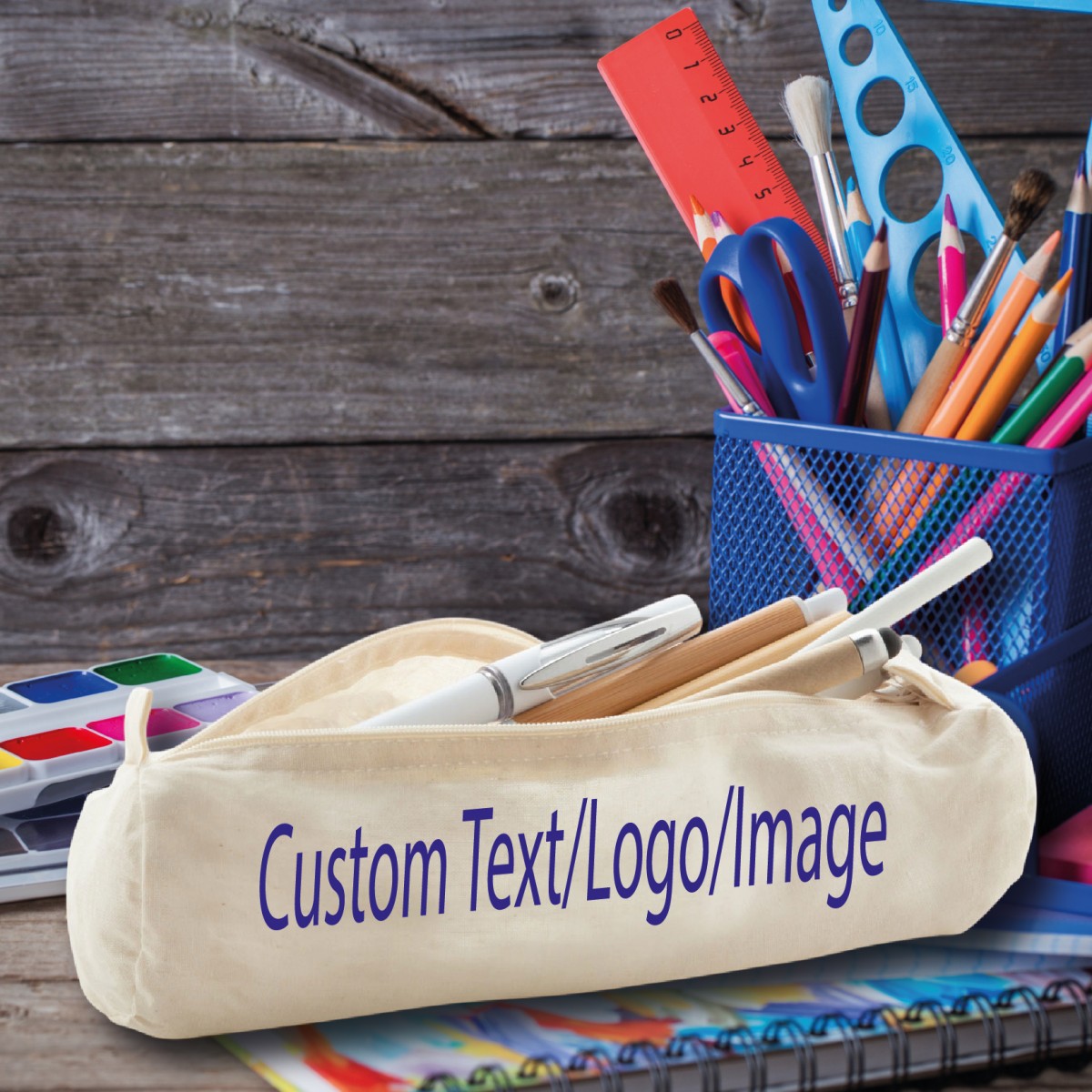 Astuccio Penne NAPUS in 100% Cotone e Cerniera Personalizzato