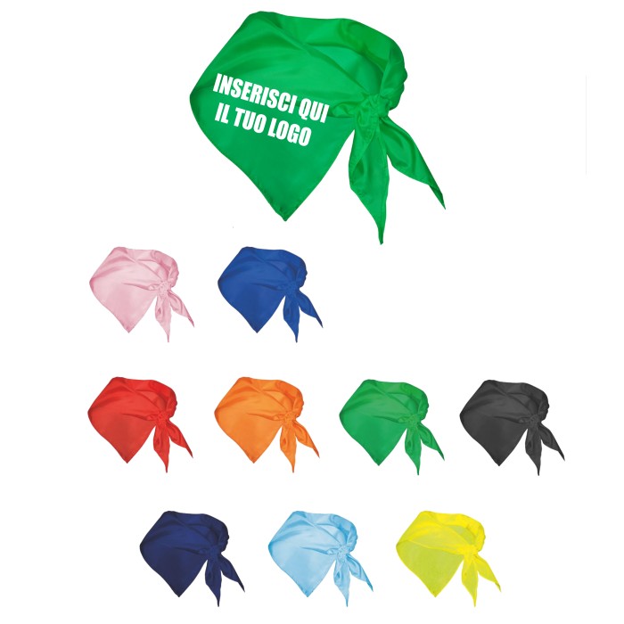 Bandana rettangolare in poliestere con stampa personalizzata