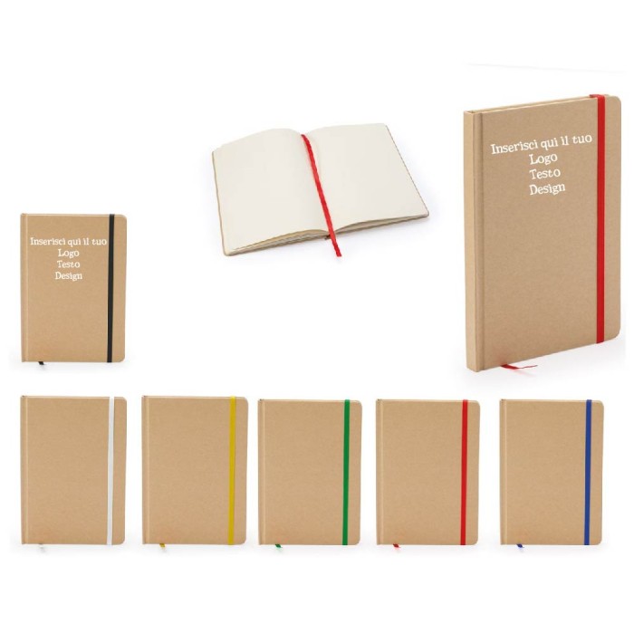 Blocco Note Formato A5 Con Copertina Rigida In Cartone Riciclato