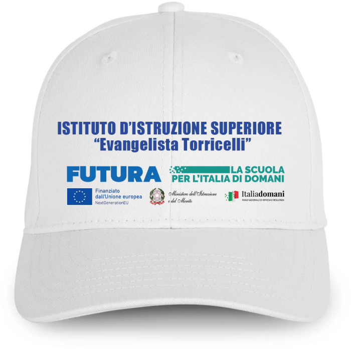 Cappellino Personalizzato 5 Pannelli con Visiera - Ideale Per Scuola PON POC PNRR