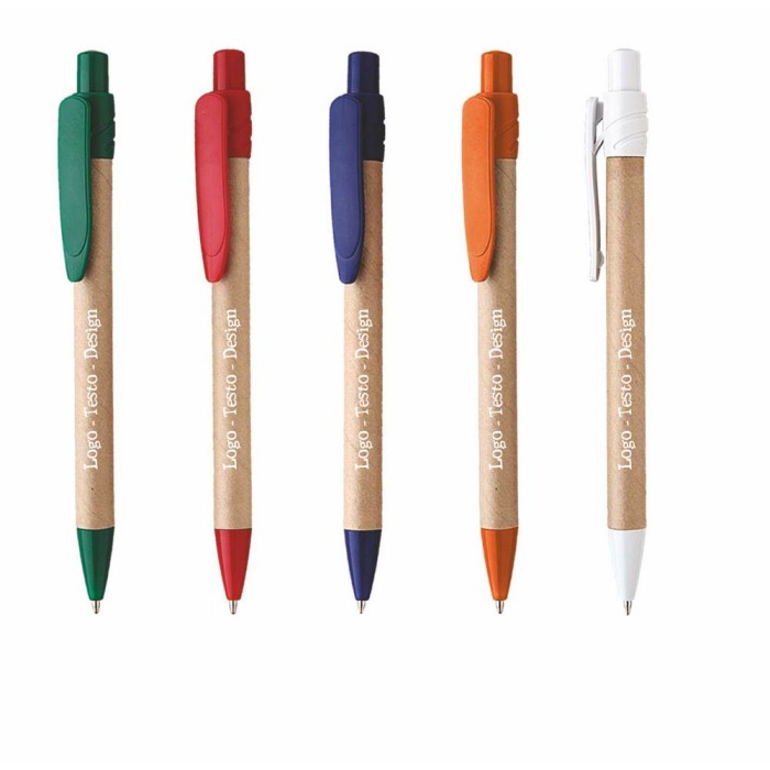 Penna Sfera a Scatto in Cartone con Stampa Personalizzata
