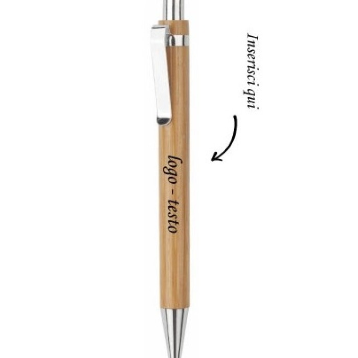 Penna Sfera a Scatto in Bamboo Trank con Stampa Personalizzata