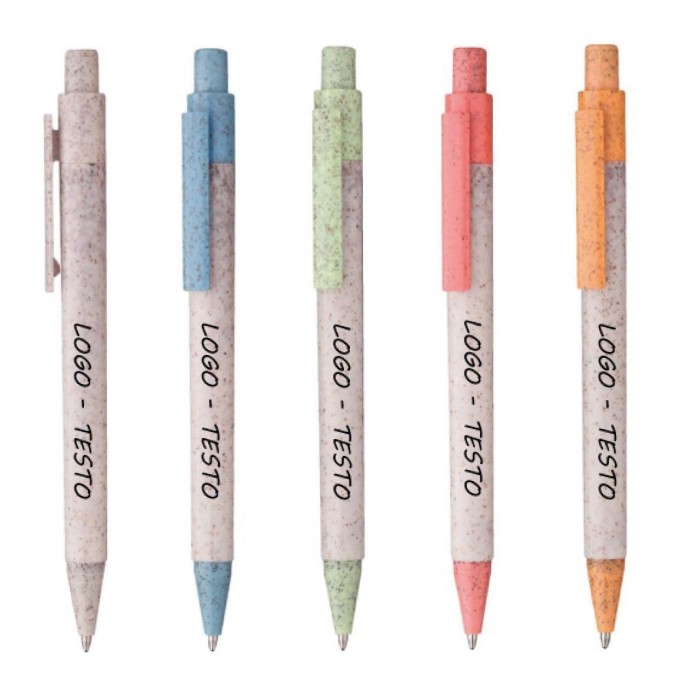 Penna A Scatto Paglia Di Frumento Laif  con Stampa Personalizzata