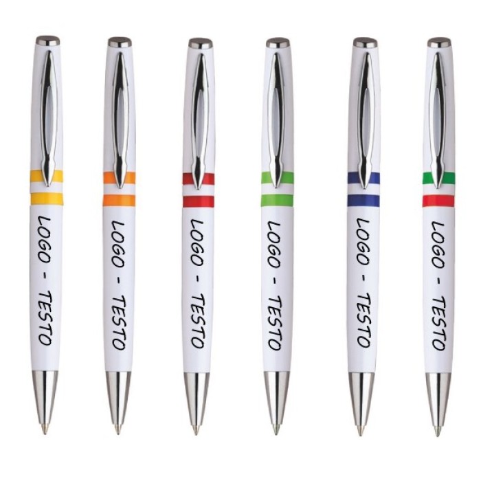 Penna Sfera Road White con Stampa Personalizzata