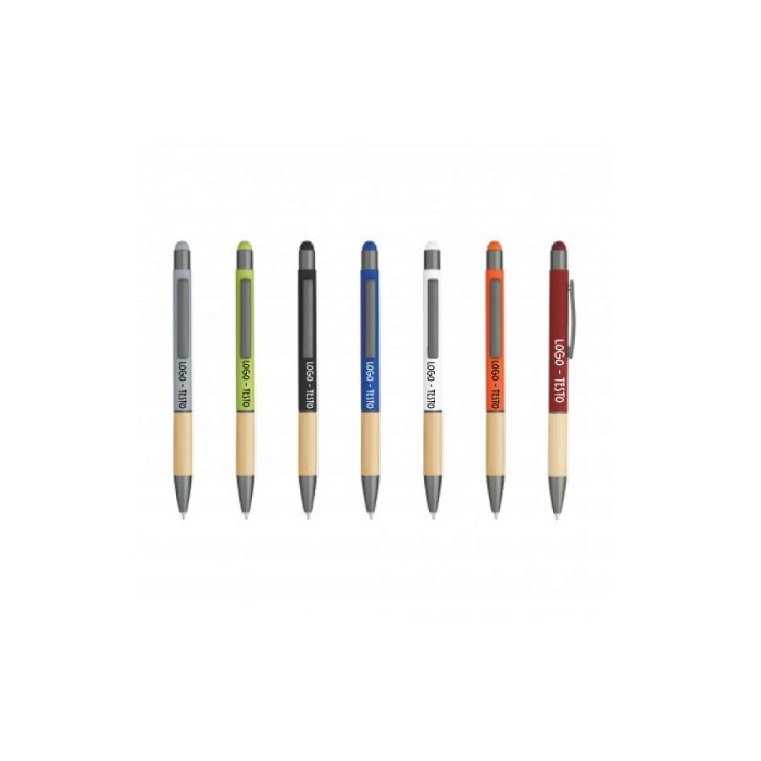 Penna Sfera Eco Touch In Legno e Rubber con Stampa Personalizzata