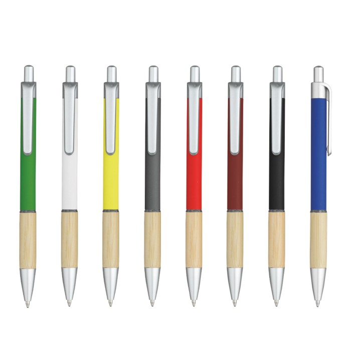 Penna Sfera Eco In legno e Rubber  con Stampa Personalizzata