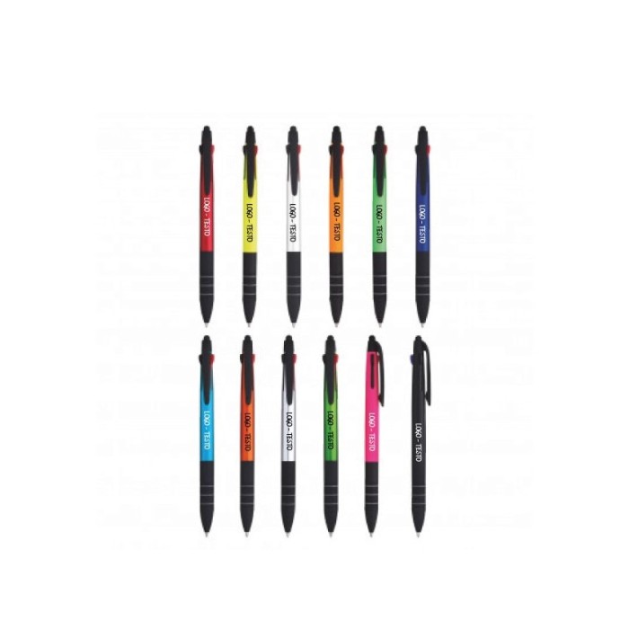 Penna a Sfera a Scatto Touch 3 Colori con Stampa Personalizzata