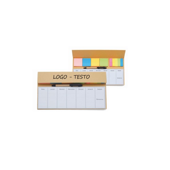 Planning ECO Da Tavolo Scrivania con Testata Cartonata Personalizzata 31x17,5  CM
