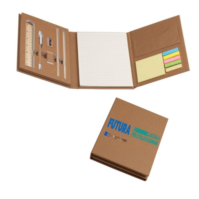 Set Scrittura Eco con Astuccio Personalizzato - Ideale per Scuola PON - POC - POR - PNRR