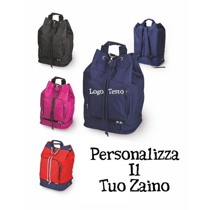 Zaino Palestra  in Poliestere 600D cm 36x53x25 Personalizzato