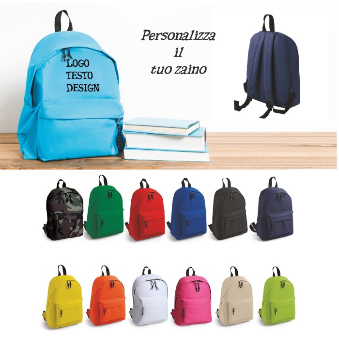 Zaino East in Poliestere 600D  cm 28x38x12 Personalizzato