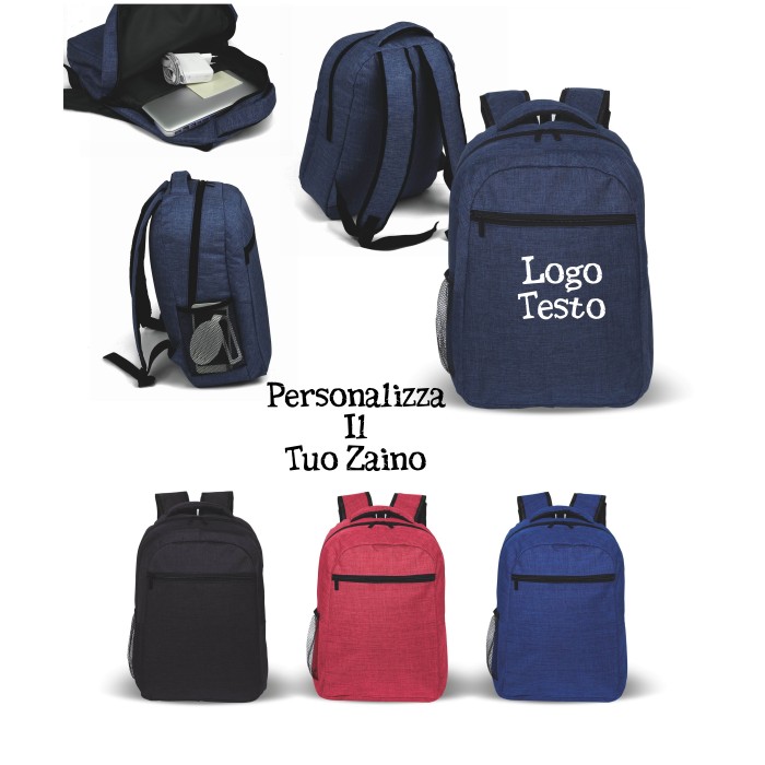 Zaino School in Poliestere 600D cm 31 x 41 x 15 Personalizzato