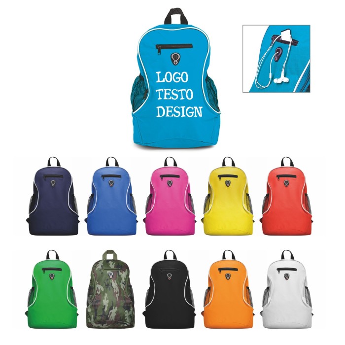 Zaino in poliestere 600D  cm. 29x40x17 Personalizzato