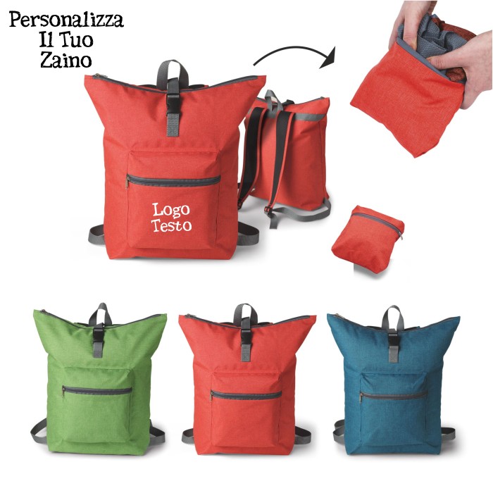 Zaino Fly in Poliestere 300D cm 41 x 13 x 43 Personalizzato