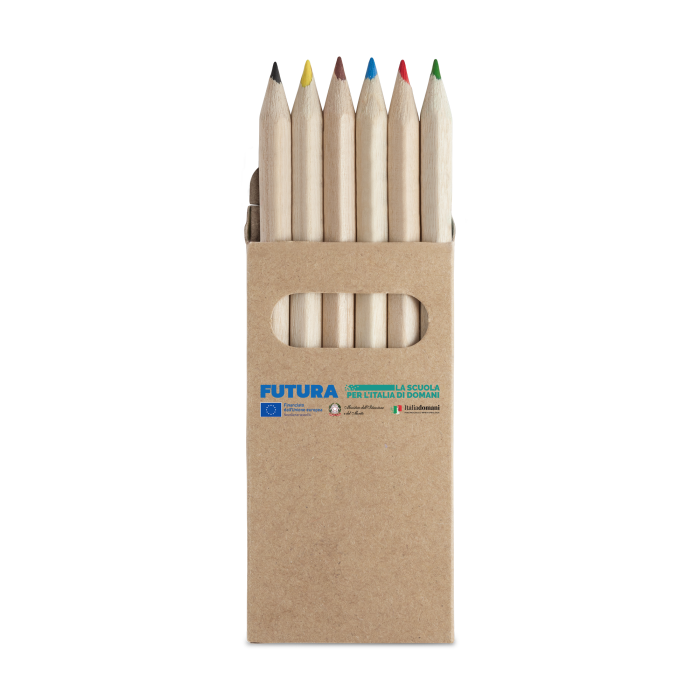 Set Pastelli colorati 6 pezzi con Stampa Personalizzata