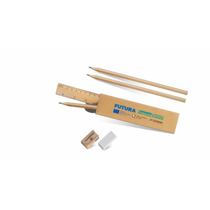 Set Legno 6 Pezzi con Stampa Personalizzata