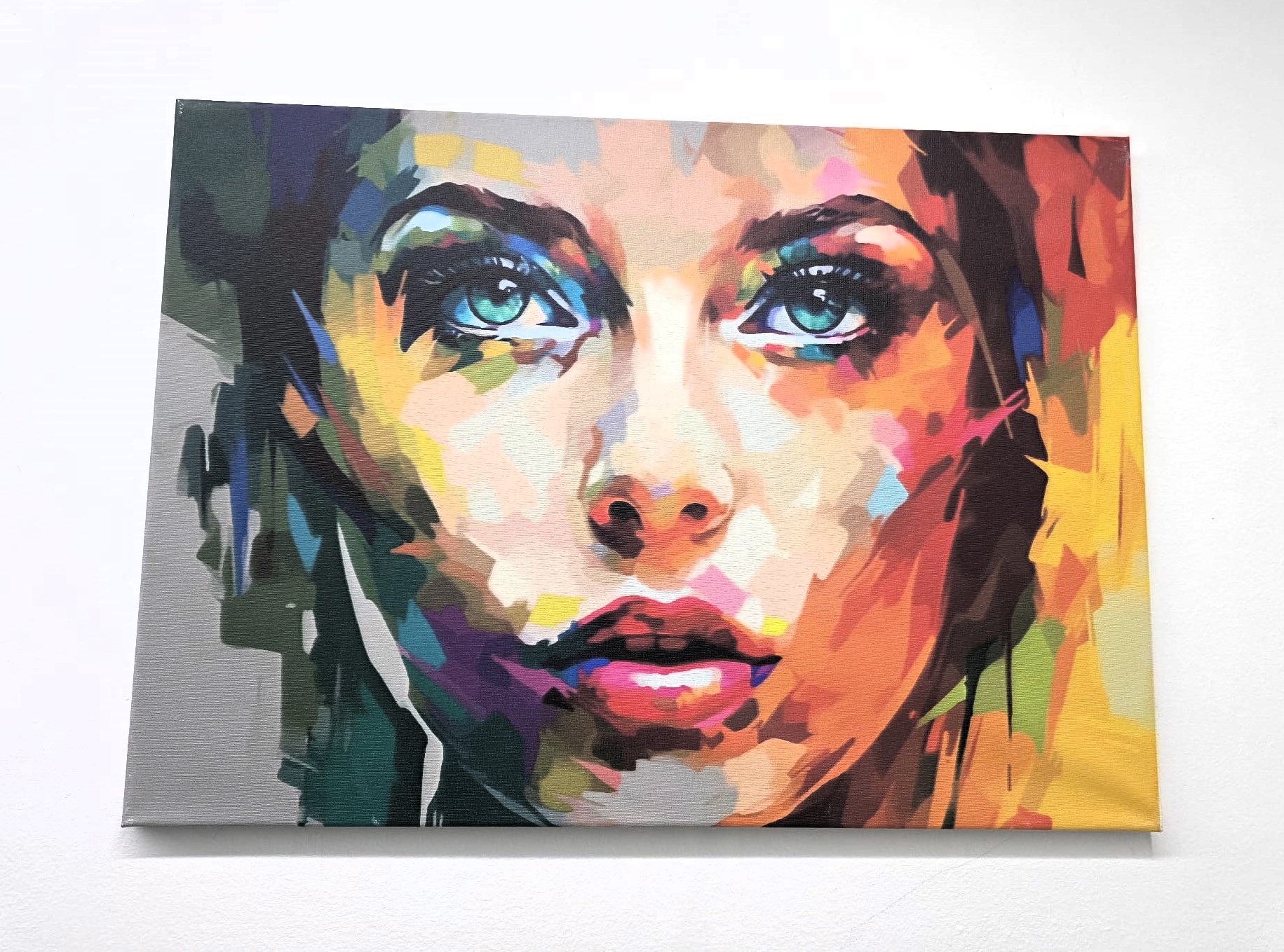 Quadro Ritratto Femminile Pop Art Stampa su Tela Arte Contemporanea 50x70 cm