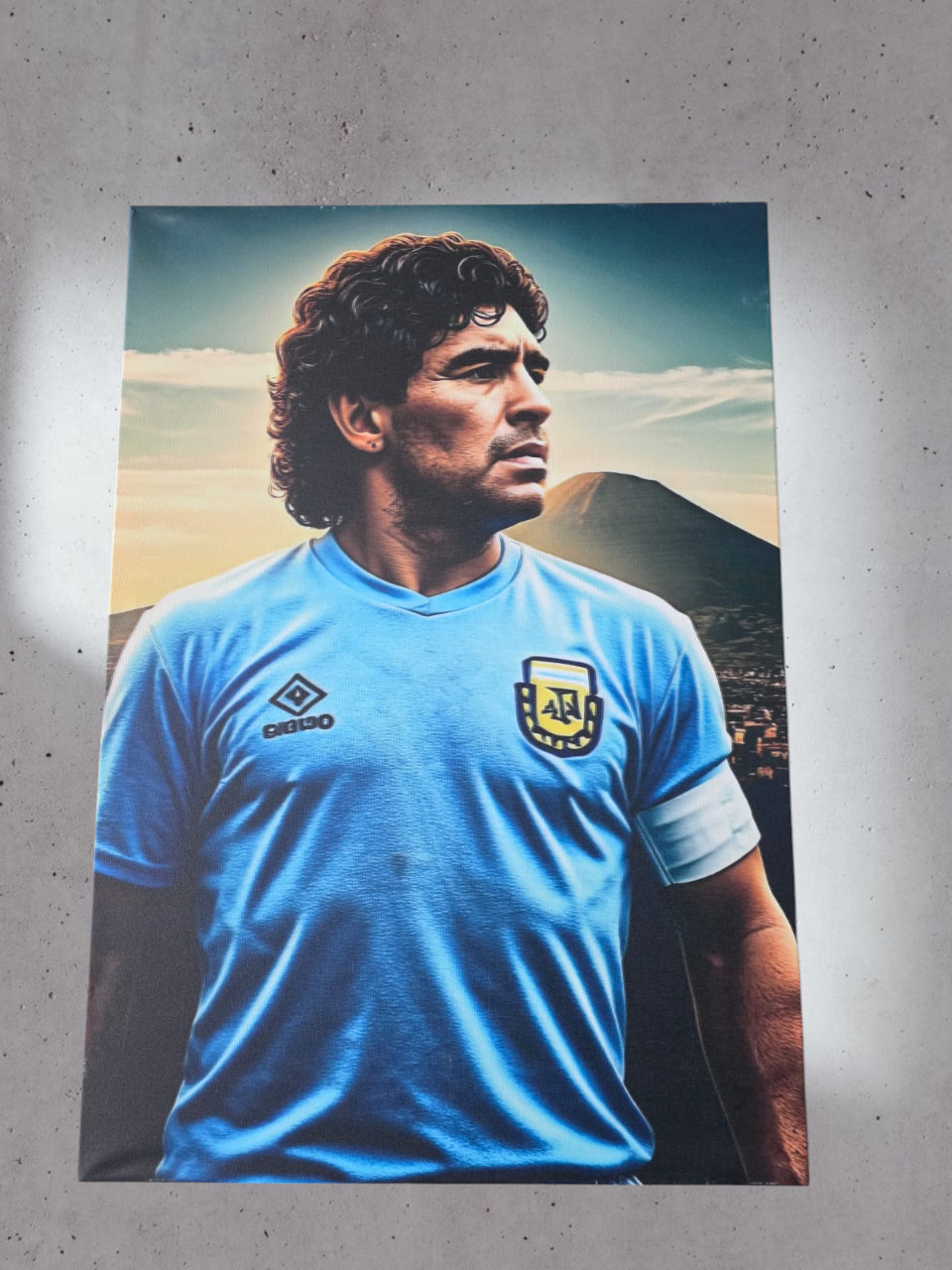 Quadro Diego Armando Maradona Stampa su Tela Nazionale Argentina 70x100 cm